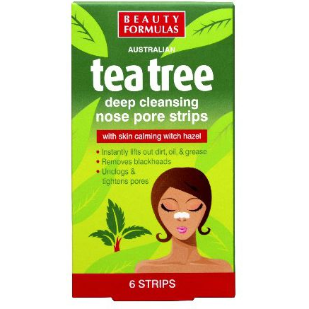 BEAUTY FORMULAS Tea Tree Tisztító orrcsíkok, 6 db